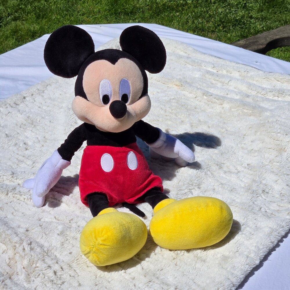 Disney Store Mickey Mouse Plush 18" Repaired and Clean Official Collectible Gift